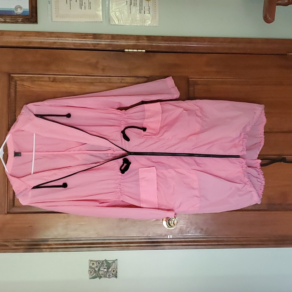 Wild Fable Brand Longline Nylon Windbreaker. Pink Women's Sz S